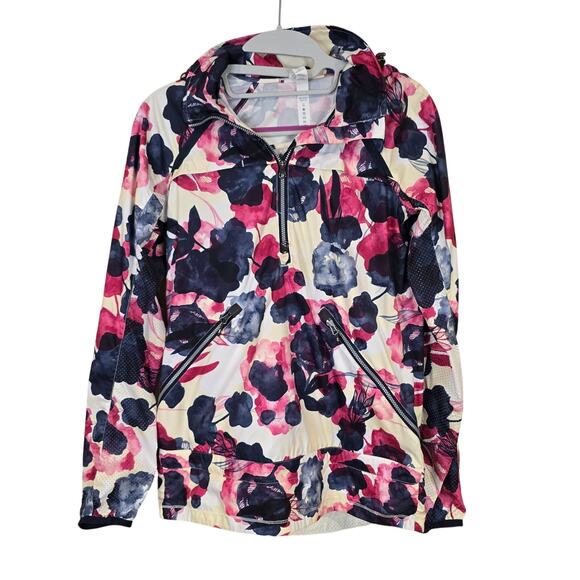 Women's Lululemon "Miss Misty Pullover" Floral Athletic Jacket | Size 2 - Picture 1 of 11